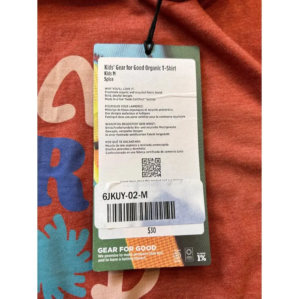 NWT Cotopaxi Organic Kids’ T-Shirt, Size 10/12